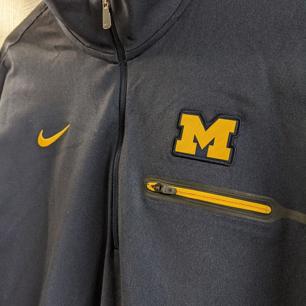 Michigan Nike Dri-Fit Quarter Zip Pullover